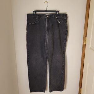 Harley Davidson Mens Black Straight Leg Jeans -Size (40x32)- Excellent Condition